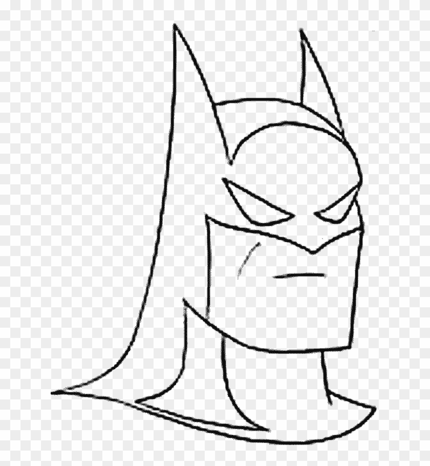 Batman Head Png - Batman Drawing Easy, Transparent Png - 678x600 PNG -  DLF.PT