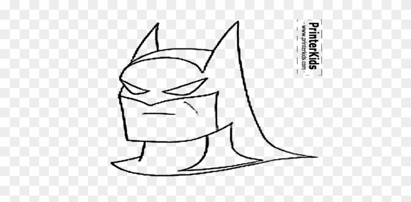 Batman Head Silhouette The Mask Coloring Page - Draw Lego Batman Head #1238198