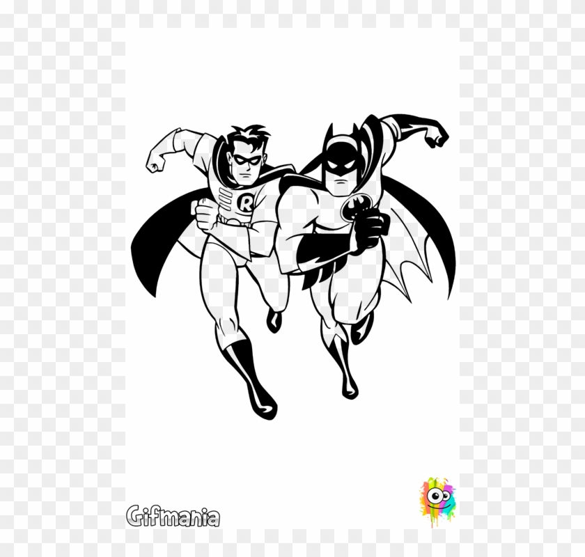 Batman Robin Coloring Book Pages - Drawings Of Batman And Robin - Free  Transparent PNG Clipart Images Download