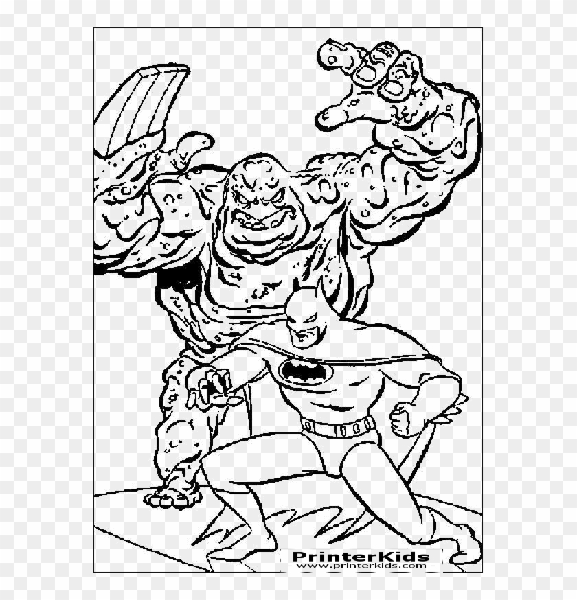 Batman Villains Coloring Pages Clayface Sneak Attack - Clayface Coloring Pages #1238232