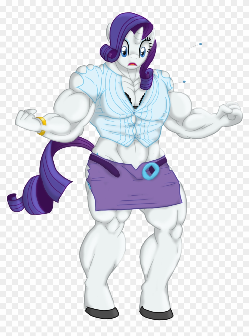 Rarity's Sudden Gain By Depraveddefense Rarity's Sudden - My Little Pony Female Muscle Growth #1238270