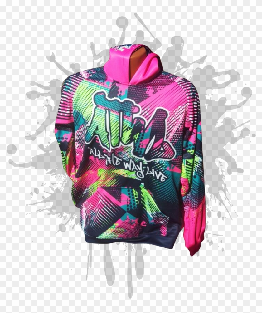 Complex Hoody Unisex Pink/neon Green - Green #1238341