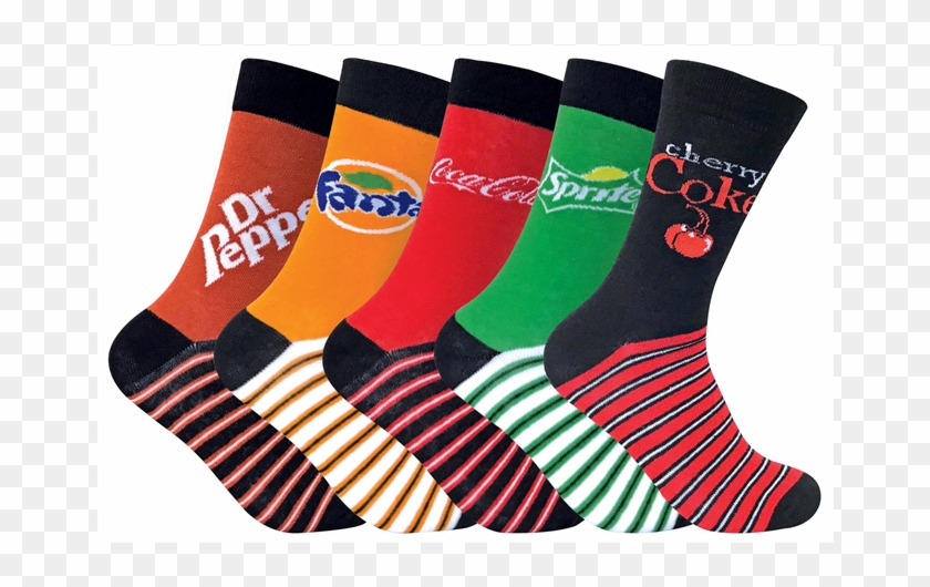 5 Pack Unisex Colourful Striped Novelty Branded Logo - Sock #1238350