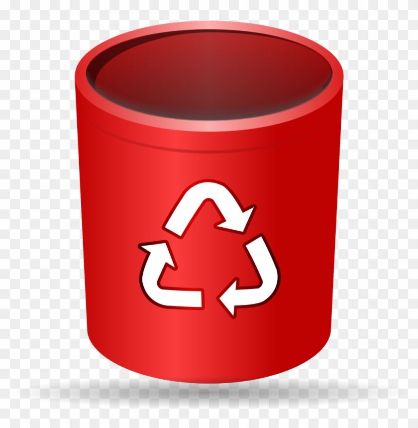 Oxygen480 Actions Trash Empty - Red Recycle Bin Icon #1238355