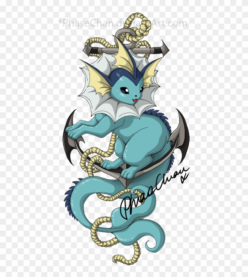 Vaporeon Anchor Tattoo Design - Vaporeon Tattoo #1238439