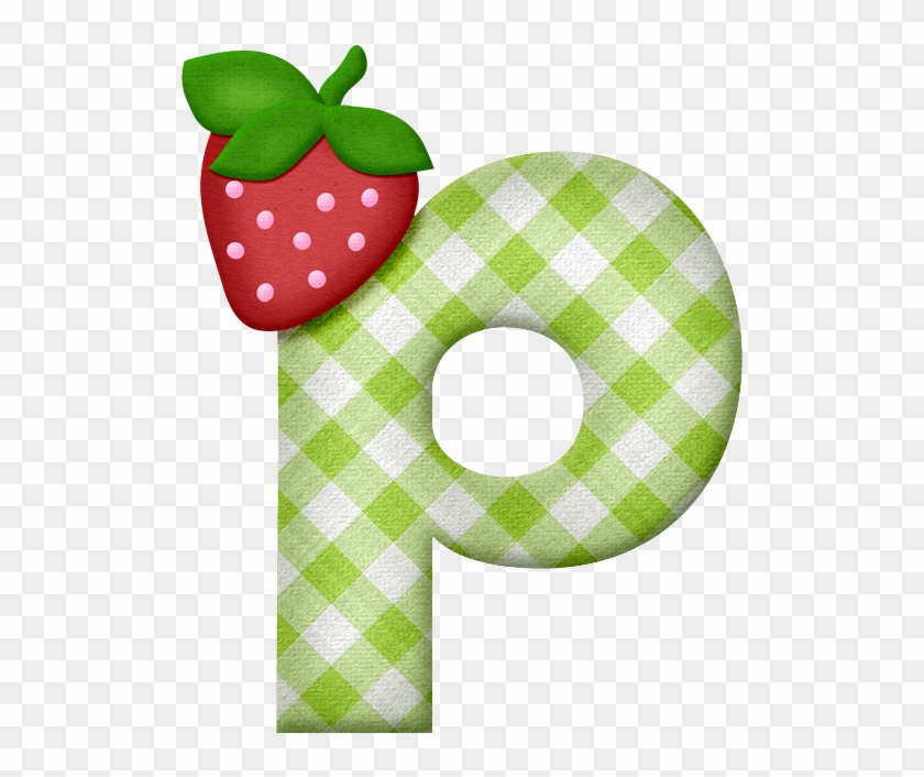 Berry, Strawberries, Plaid, Patchwork, Google, Fonts, - Letter #1238454