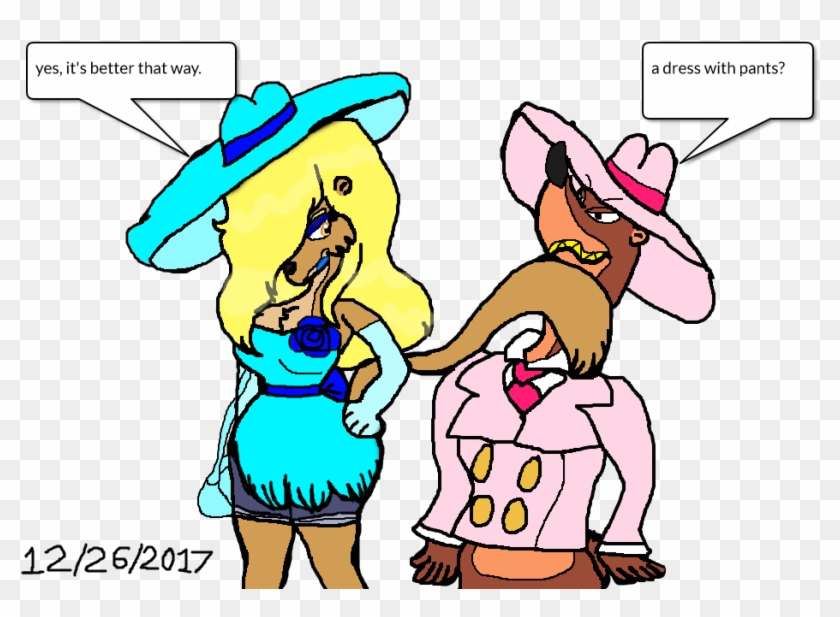 Smarty Handsome In Pink And Bernice Pretty In Blue - Cartoon #1238626