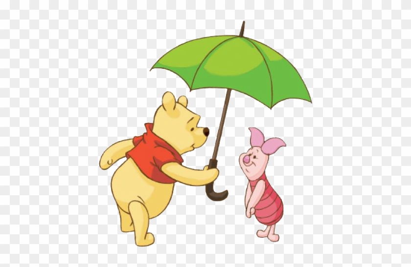 Pooh Give Piglet Umbrella Clipart - Homeschooling #1238835