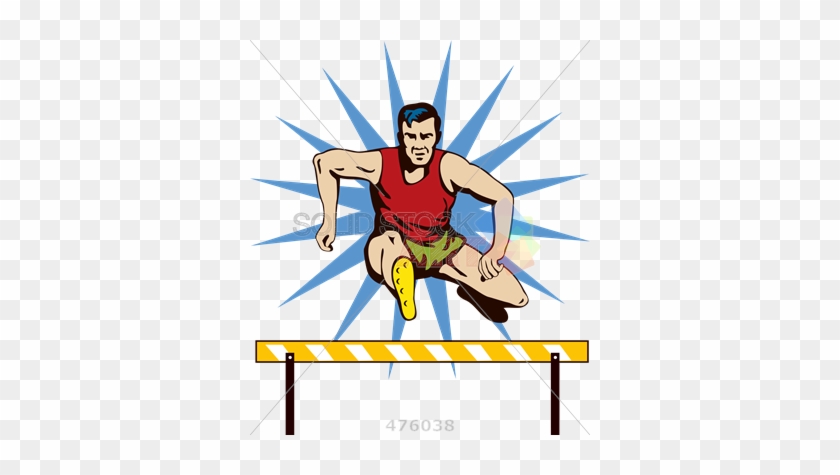 Stock Illustration Of Retro Cartoon Drawing Of Athlete - Athlete Cartoon Png #1238841