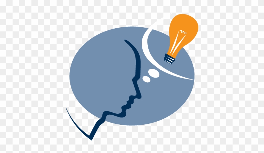 Illustration Of A Person Thinking With A Light Bulb - Thought #1238895