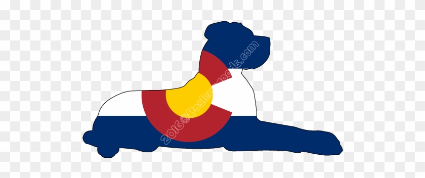 I Love My Colorado Great Dane Sticker - I Love My Colorado Great Dane Sticker #1239303