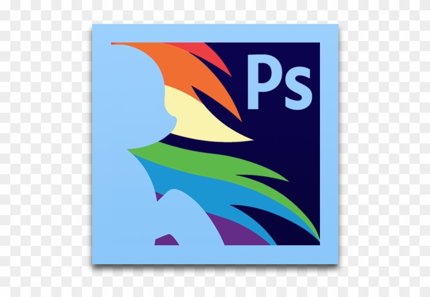Adobe Photoshop Cs6 Rainbow Dash Icon - Icon Photoshop Png Rainbow #1239377