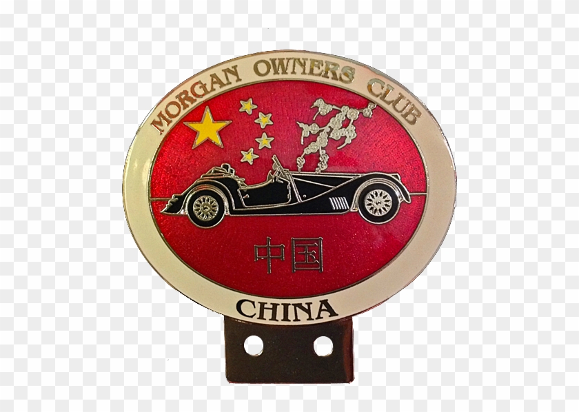 Badge I Designed Showing My Stepfather In His Morgan, - Antique Car #1239485
