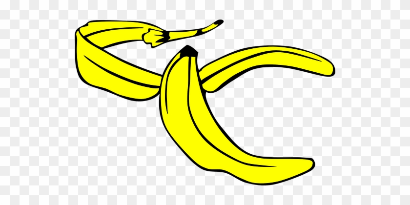 Banana Yellow Peel Slip Fruit Ripe Skin Tr - Banana Peel Clip Art #1239559