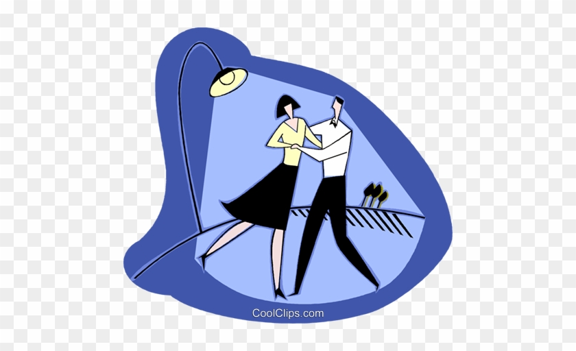 Couple Dancing Outside Under Street Light Royalty Free - Ball #1239624