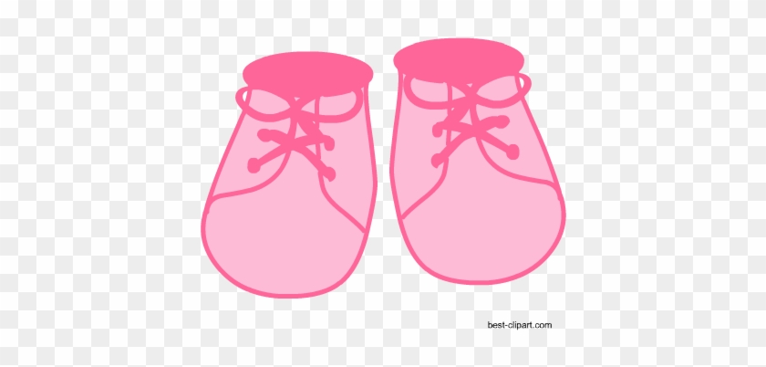 Baby Shoes In Pink Color, Free Png Clip Art - Clip Art #1239683