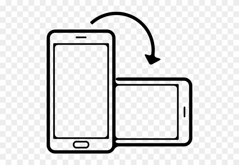 Rotating Mobile Phone From Vertical To Horizontal Position Rotate