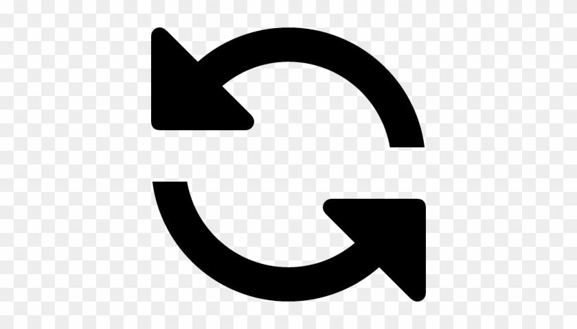 Arrows Couple Counterclockwise Rotating Symbol Vector - Simbolo Rotacion #1239793