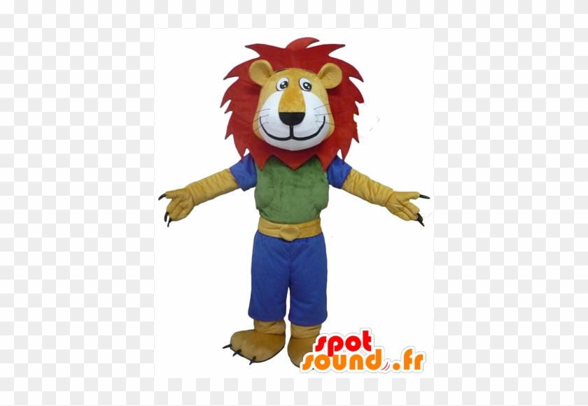 Yellow Lion Mascot, White And Red, With A Colorful - New Spotsound Masot Yuru-chara Mihama Chama Giant Orange #1240188 Yellow Lion Mascot, White And Red, With A Colorful - New Spotsound Masot Yuru-chara Mihama Chama Giant Orange #1240188