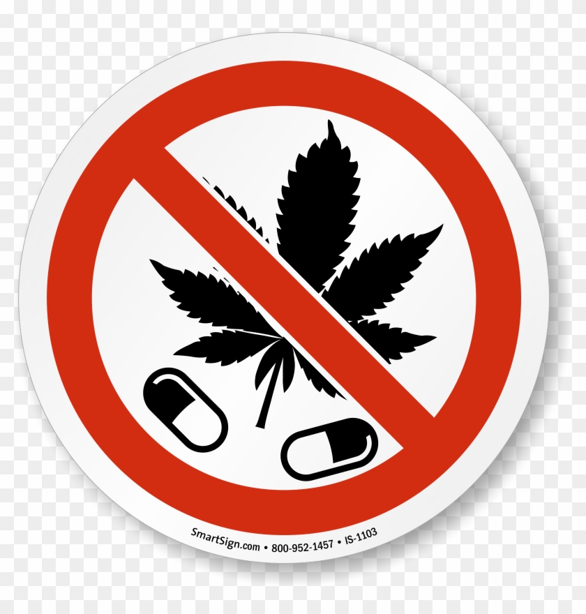 No Drugs Marijuana Leaf Iso Sign - Dangers Of Drug Abuse #1240283