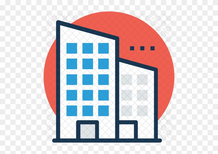 Commercial Buildings Icon - Circle #1240420