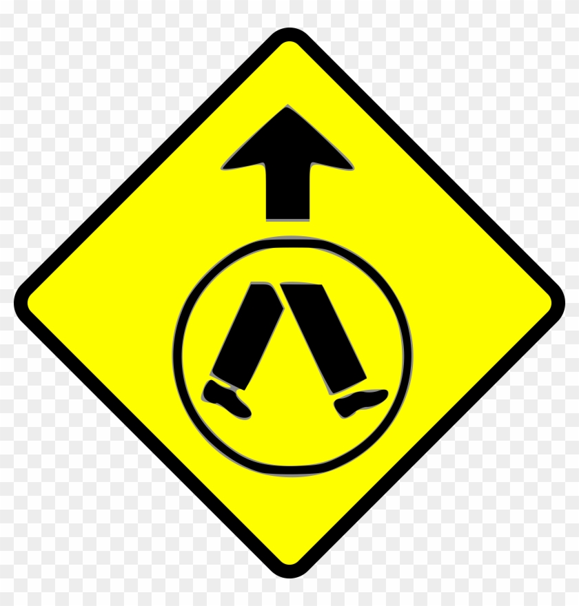 Big Image - Pedestrian Crossing Ahead Sign #1240700