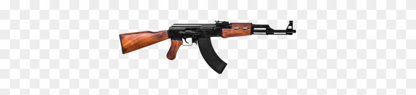 Free Clipart Of A Black And White Machine Gun - Ak 47 #1240723