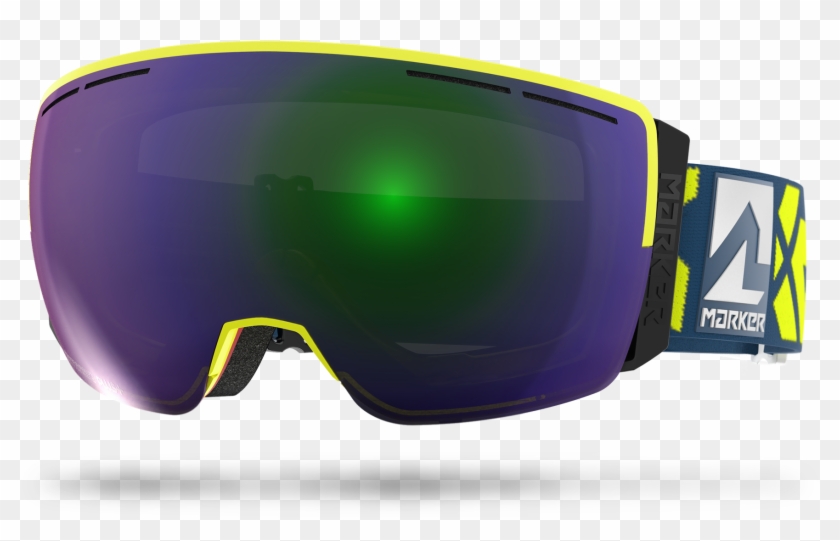 3d Map - Marker 3d+map Neon Yellow/green Plasma Mirror Ski Goggles #1240750
