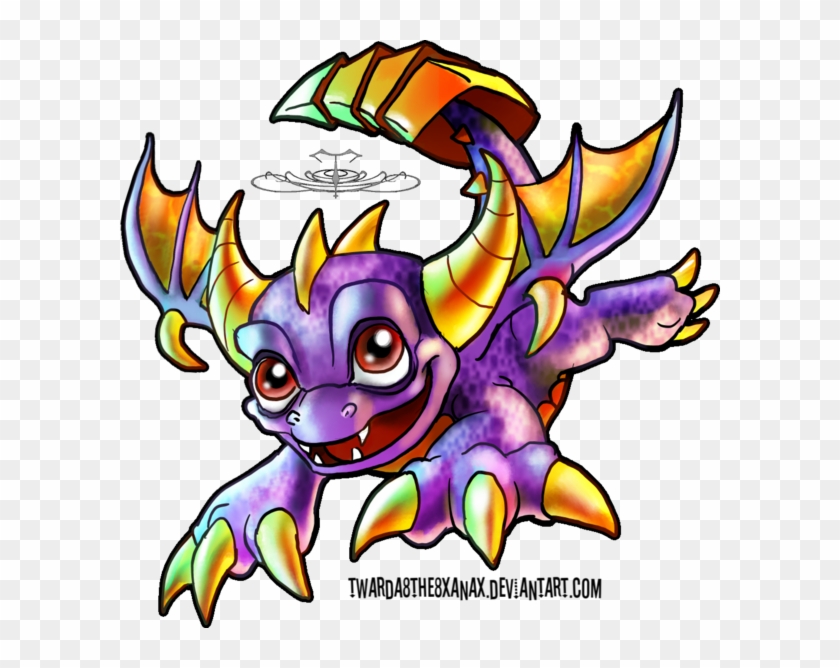 Skylander Spyro By Twarda8 - Spyro From Skylanders Drawing #1240755