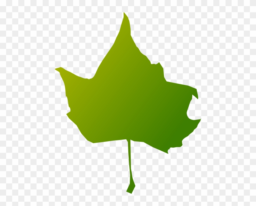This Free Clip Arts Design Of Torn Maple Leaf Green - Clip Art #1240789