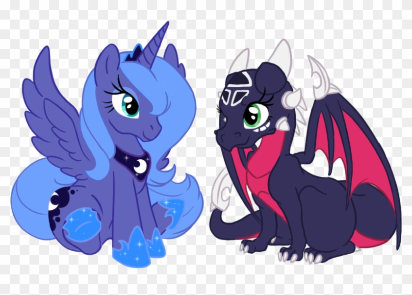 Whatthefoxbecca, Crossover, Cynder, Dragon, Female, - Princess Luna And Cynder #1240962