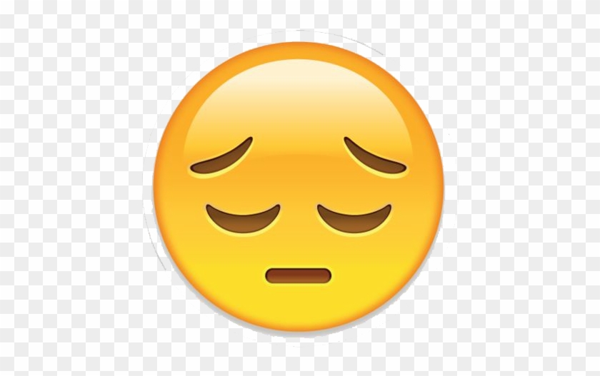 Sad Emoji Png Transparent Image - Pensive Emoji #1241391