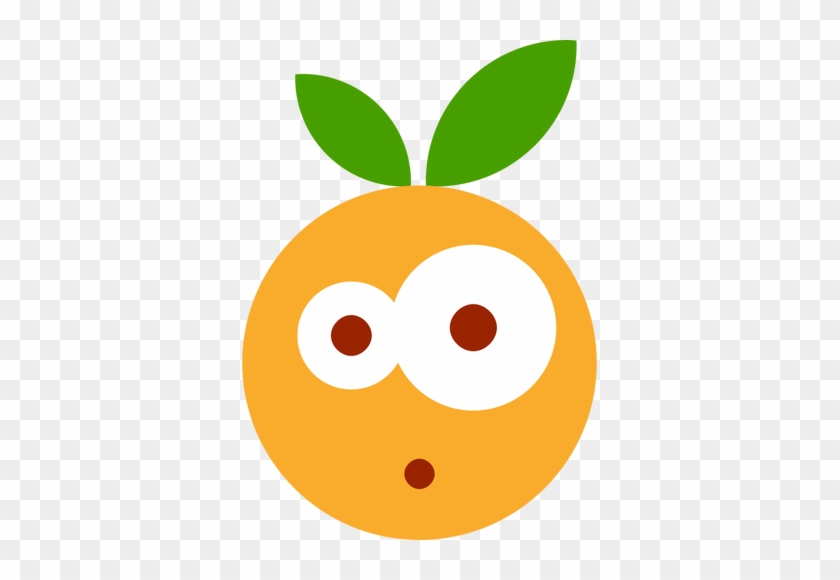 Surprised Fruit Emoji - Orange Fruit Emoji #1241395