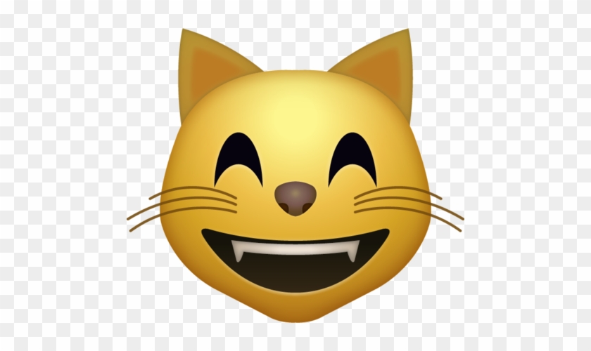 Happy Cat Emoji Icon - Cat Smiley Face Emoji #1241399