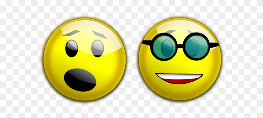 Smiley Cool Glasses Astonished Clip Art - Smiley Happy #1241459