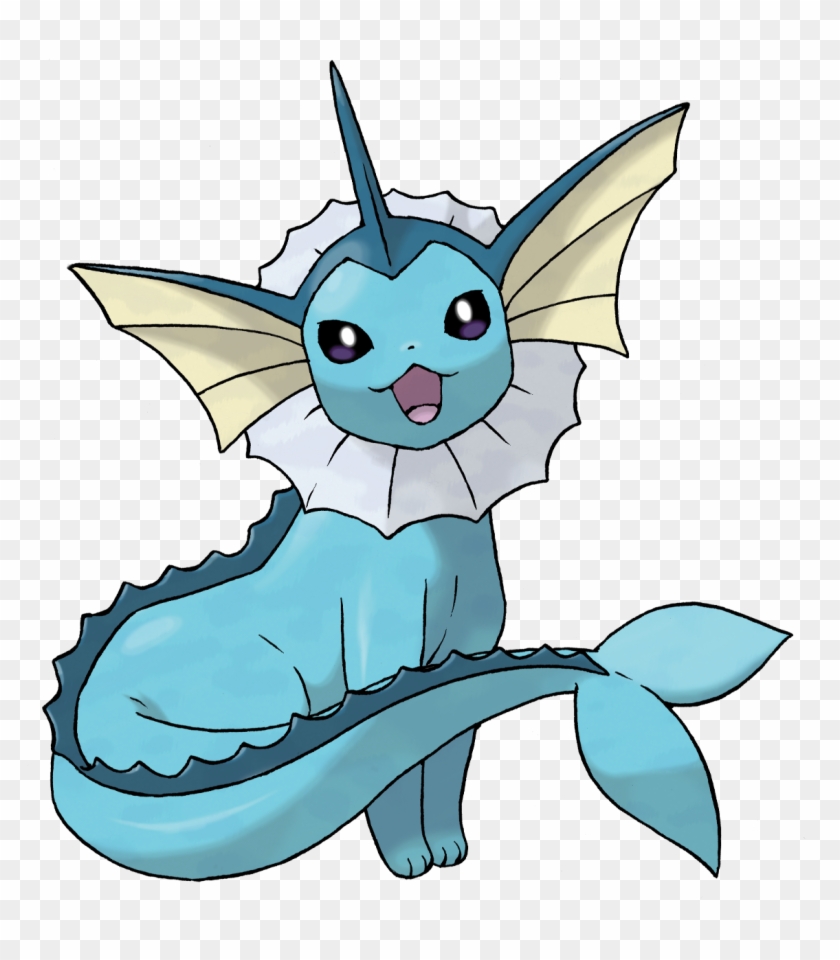 Its Long Tail Is Ridged With A Fin Which Is Often Mistaken - Pokemon Vaporeon #1241487