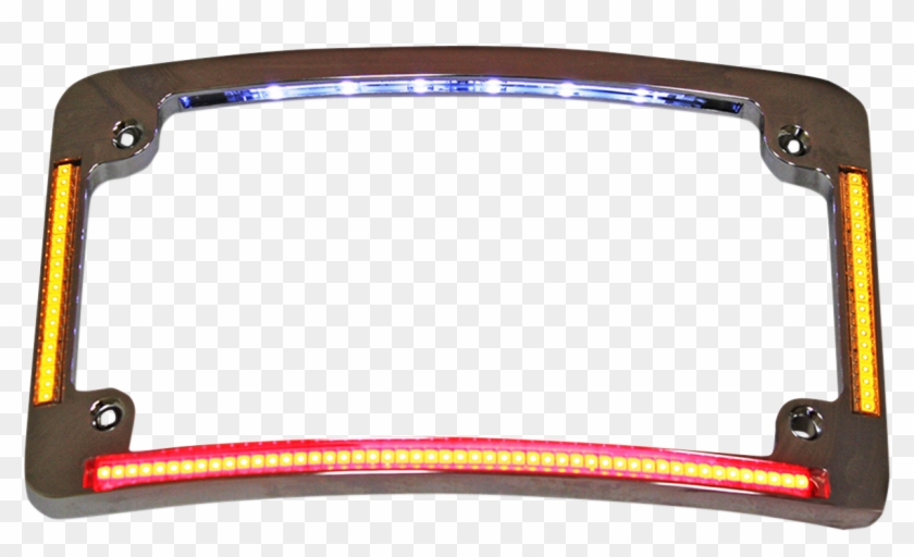 Custom Dynamics Chrome Radius License Plate Frame Led - Motorcycle #1241501