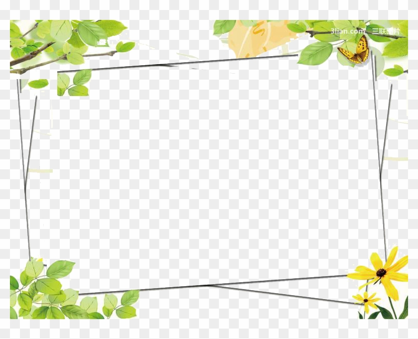 Green Google Images Color Clip Art - Green Flower Frame Png #1241653