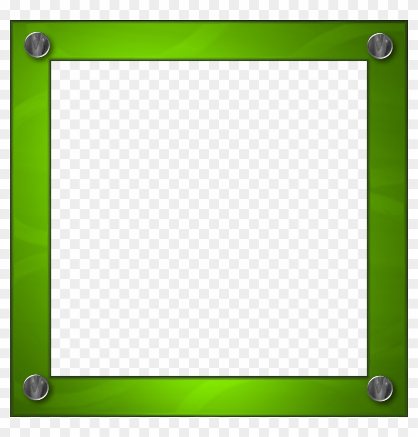 Green Frame Border Bevel Design Png Image - Border Design Green #1241660