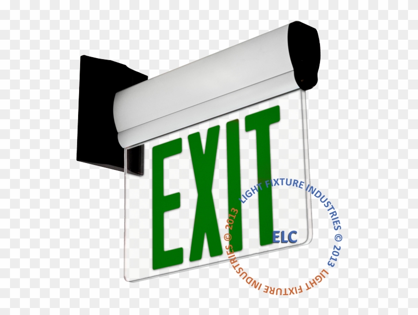 *marker* - Exit Sign, Ul Listed - Green Led - White - Battery #1241677