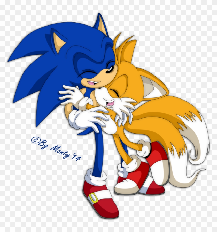 Source - Fc03 - Deviantart - Net - Report - Baby Sonic - Sonic And Tails Hug #1241734