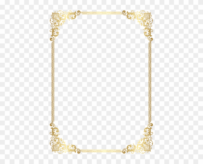 Gold Border Frame Transparent Clip Art Image - Gold Border Clip Art #1241885