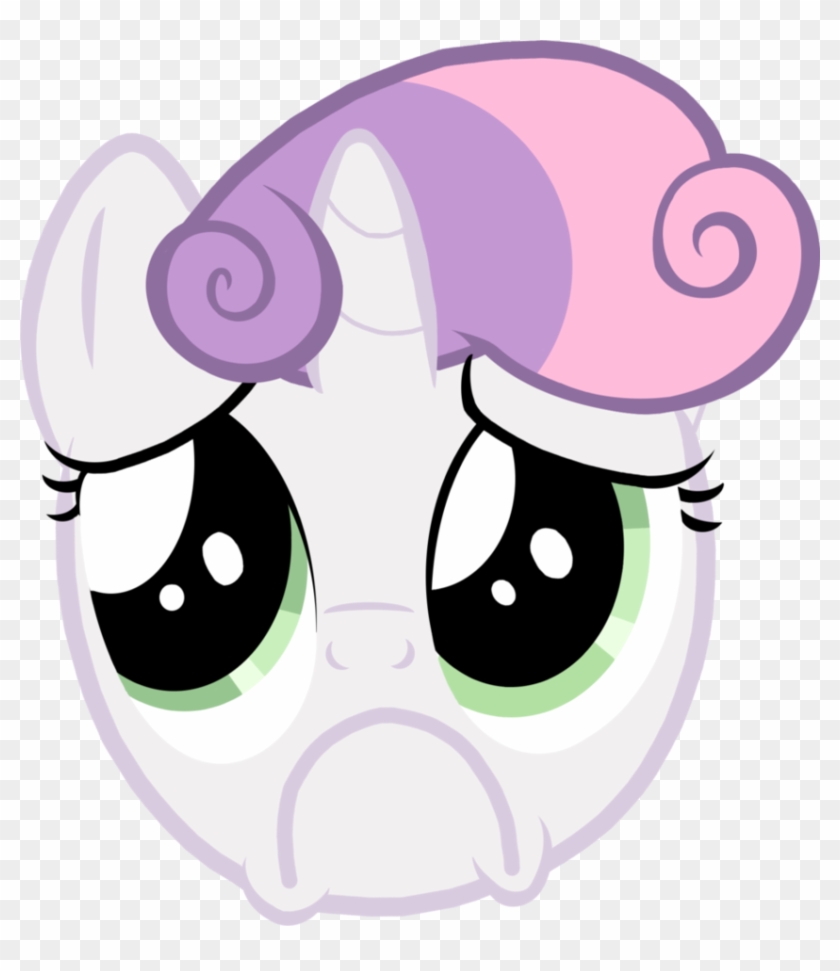 Sweetie Belle Frown Vector By Darock1119 - Cute Sad Face Cartoon #1242138