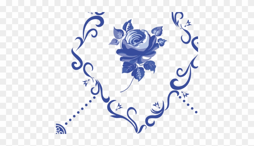 Blue Rose Clipart Dutch - Wind Mill Dutch Tile (blue) Custom Fabric Oonflower #1242191