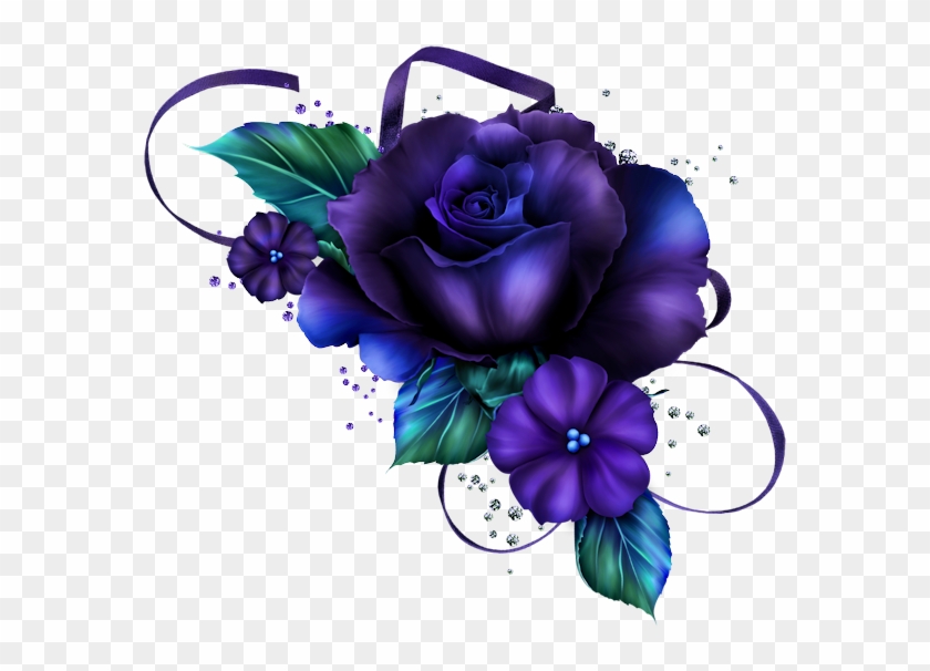 0 1a05ef 9c8f391c Orig - Goth Purple Rose Png #1242194