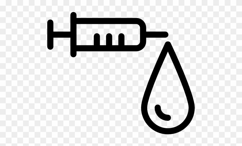 Small Syringe With Large Droplet Of Fluid Free Icon - Icono Jeringa Png #1242309