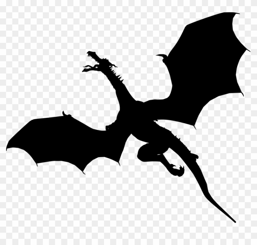 Dragon Clipart Drake - Dragon Silhouette #1242352