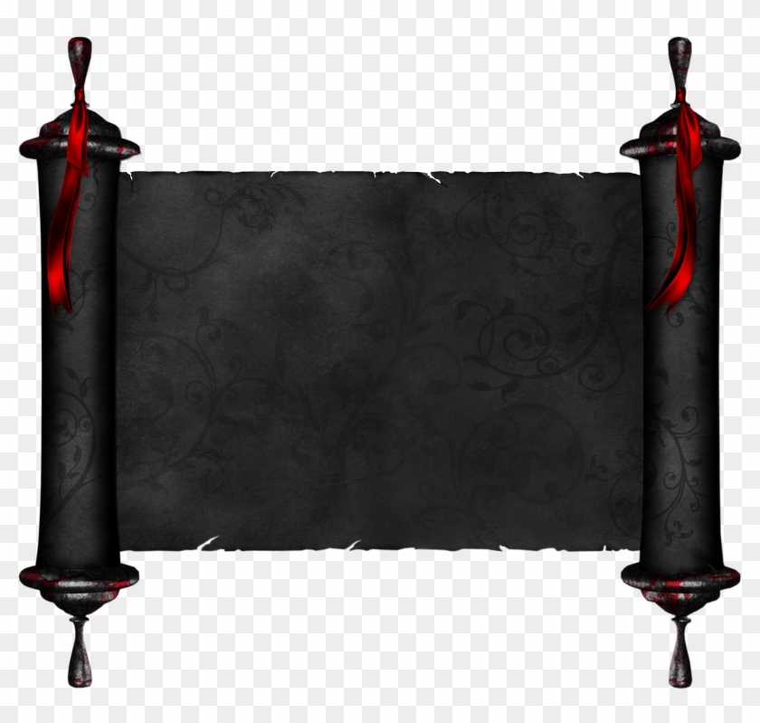 Scroll Paper - Black Scroll Png #1242371