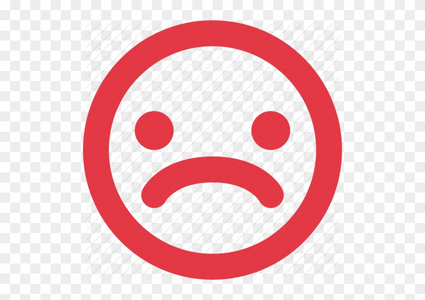 Sad Smiley - Red Sad Face Icon #1242385