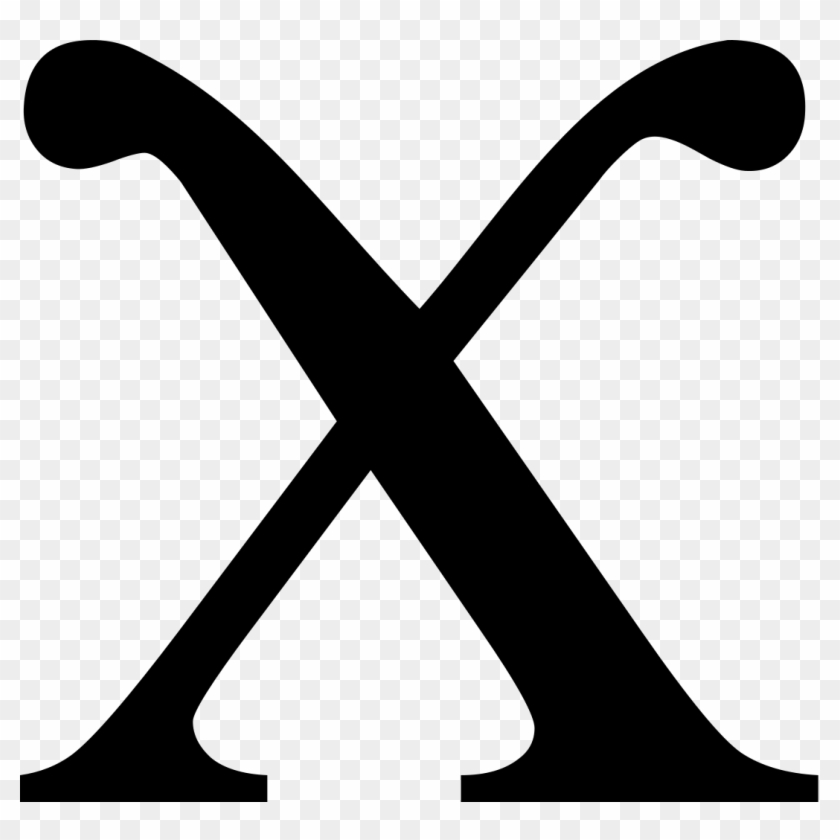 Latin Small Letter X With Two High Hooks - Letter X Vector #1242440